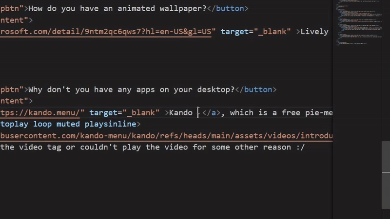 my demonstration of Kando's ability to paste custom text like a smily face ツ