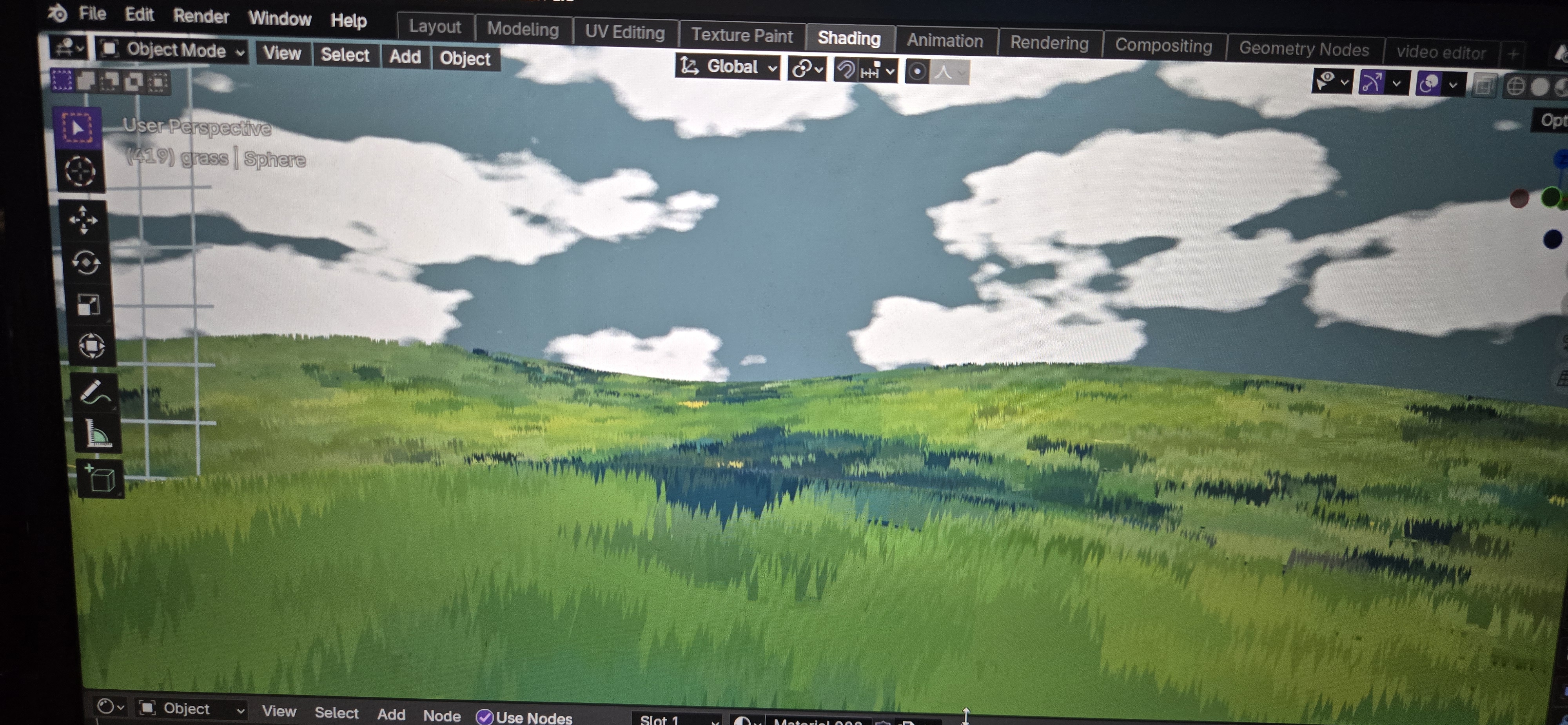 stylized grassy feild